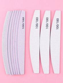 10/5/1pc Gray Professional Curved Nail File 100/180 Grit, Manicure Supplies, Manicure Tools, Nail Art Tools, Back To School, Nails, Nail Extension Tools - A - View 1