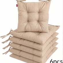 1pc 4pcs 6 Pcs Comfortable Indoor & Outdoor Seat Pads For Kitchen, Dining, Garden, Balcony & Patio Chairs In Turkey - Apricot - View 1