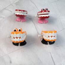 7pcs Wobbly Walking Teeth With Eyes - Moving Teeth Model, Wobbly Mechanical, Novelty Gift, Suitable For Adults, Birthday/Halloween/Christmas Gift, Fun Design (Random Style) - Multicolor - View 7