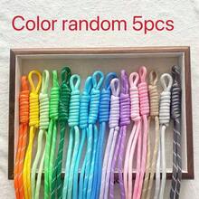 5/10pcs Colorful Nylon Rope DIY Handmade Weaving Set, Suitable For Keychains, Backpack Charms And Weaving - Handmade Coil Materials, Keychains, Gift Making And Event Supplies - Colorful Braided Rope - View 10