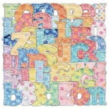 62pcs Colorful Letter Stickers, Fabric-Like Stickers, Children's Stationery Stickers, Student Educational DIY Decoration For Phon, First Day Of School - Multicolor - View 2