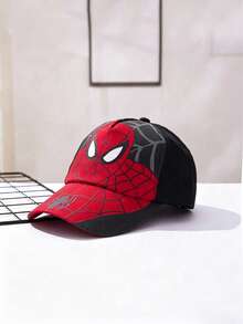 Disney Spider-Man Baseball Cap, One-Piece Adjustable Quick-Release Sun Hat, Unisex Casual Street Style Hat, Breathable Comfortable All-Season Outdoor Sports Cap With Spider Web Pattern, Suitable For Daily Wear, Travel And Street Fashion - A - View 3