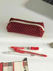 1 Stück süßes gepunktetes Federmäppchen, große Kapazität, Aufbewahrungstasche für Stifte und Stifte für Schüler, multifunktionale Reißverschluss-Tasche, kann neutrale Stifte, Textmarker, Radiergummis, Korrekturband und kleine Schreibwaren aufbewahren. Leicht und tragbar, geeignet für Schüler, Prüfungen, Büro und den täglichen Gebrauch. Schulanfang Saison (zufälliger Reißverschluss-Stil), Schulanfang - A - Übersicht 9