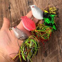 5pcs Floating Frog Lure Set, Realistic Frog-Shaped Hard Bait, Surface Fishing Lures For Snakehead And Fishing - Multicolor - View 5