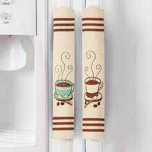 Refrigerator Handle Covers, Set Of 3, Washable Coffee Linen Appliance Door Handle Covers, Adjustable Handle Protectors, Kitchen Decor, Keep Refrigerator, Oven, Stove, Microwave, Dishwasher Clean - View 10