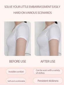 Pita Perekat Pengangkat Payudara Tak Terlihat untuk Wanita Ukuran 5cm*5m, Bantalan Payudara Tanpa Tali, Penutup Puting Tak Terlihat - Krem - View 6