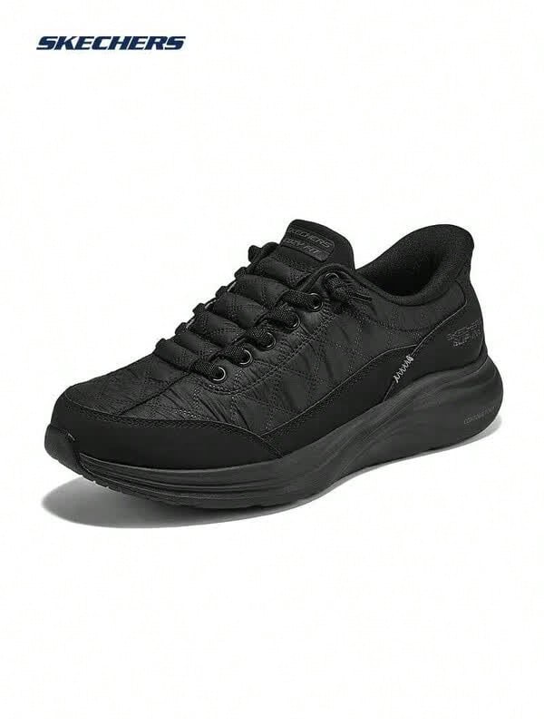 Skechers Women's Slip-Ins Hands-Free Heel-In Walking Shoes - Black - View 1