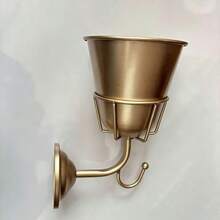 1pc Wall Hanging Flower Pot With Hook, Artificial Flower Wall Decor, Dried Flower Storage Rack, Wreath Wall Mount Bracket, Suitable For Dried Flowers And Artificial Flowers, Wall Entryway Porch Housewarming Christmas Gift - Wall-mounted Planter - View 10