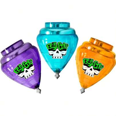 Trompo Cometa Modelo Espectro Pack 3 Pza Punta Fija Colores Aleatorios