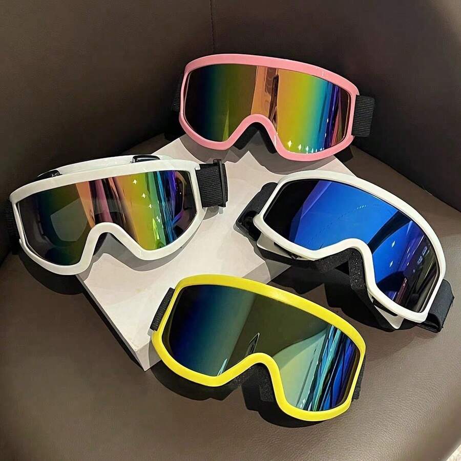 1pc Adult Ski Goggles Winter Skiing/Motorcycle Riding/Snowmobile Goggles Foam Comfortable Style Myopia Glasses Ski Goggles Outdoor Sports Goggles - Multicolor - View 1