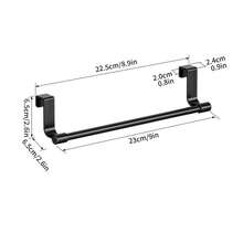 2PCS/1PC Single Bar Towel Rack, Cabinet Door Hanging, Drill-Free Stainless Steel Towel Bar, Kitchen Storage Rack, Storage Rack, Hanging Rack, Bath Towel Storage Accessories, Kitchen Tools, Kitchen Essentials, Home Essentials, Room Decor - Multicolor - View 14