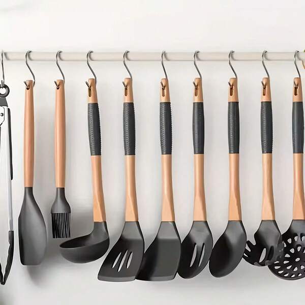 6/12pcs S-Shaped Metal Hooks, Electroplated Rust-Proof Heavy Duty Hanging Hardware Hooks, Kitchen Utensil Storage, Bathroom Organizer, Bedroom Closet, Office Multi-Functional Storage Rack