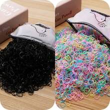 1000/2000pcs/Pack Disposable Elastic Hair Ties, Suitable For Hairstyling, Daily Decoration, All-Season Use And Gym - Multicolor - View 14