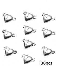 Heart-Shaped Magnetic Clasp, Used For Jewelry Gold And Silver Bracelet Clasp, Magnetic Easy-Release Converter Clasp, DIY Jewelry Making Accessories - Multicolor - View 19