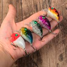5pcs Floating Rocking Small Lure Set, Long Lip Bionic Hard Bait, Freshwater Bass & Topmouth Long Cast Fishing Lure Combination - Multicolor - View 4