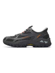 Skechers Men's OLITES Series Mecha-Style Chunky Sole Casual Dad Shoes - Grey - View 1