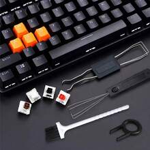 Alat Pelepas Tutup Tombol 2 in 1 Portabel, Pencabut dan Pengatur Sakelar, Alat Perbaikan dan Pelepas Sakelar Universal untuk Keyboard Mekanik dengan Penghapus Debu, Alat Pembersih Universal - View 2