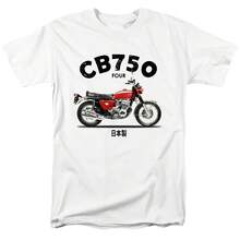 T-Shirt For Men And Women, Retro Short-Sleeved CB750 1971 T-Shirt For Summer Motorcycle Racing Off-Road Enthusiasts. - 款式 - 查看 1
