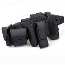 Cinturónáctico de Batalla para Airsoft, Conjunto de Cinturón de Servicio Ajustable de Nylon, Cinturón Militar de , Cinturón de Caza, Funda para Pistola, Soporte para Bastón YN4T - BRONCEARSE - Ver 5