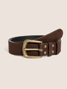 1pc Bohemian Style Suede Coffee Color Metal Buckle Minimalist Fashion Versatile Decorative Belt, Suitable For Jeans, Skirts, Casual Wear, Daily Outfits - Antique Gold Oval Pin Buckle, Coffee-colored Velvet Surface - View 18