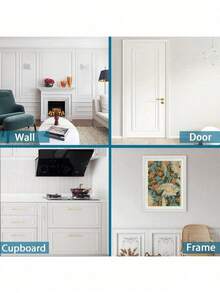 1pc 100cm/200cm/300cm Peel And Stick Self-Adhesive Wall Decorative Trim, Flexible Self-Adhesive Decorative Line, Suitable For Mirror Frames, Cabinet Doors And Home Decor - A - View 2