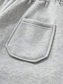 Men's Thermal Lined Sweatpants, Loose Fit Casual Straight Leg Pants For Autumn/Winter - Grey - View 4