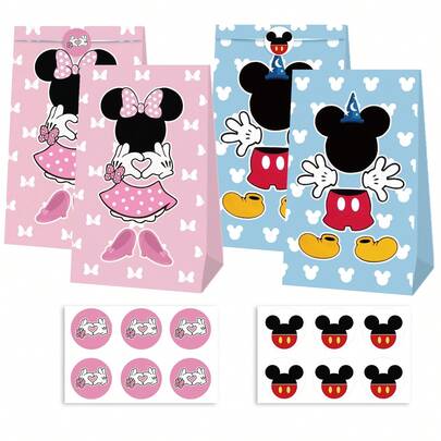 100pcs Tas Penyimpanan Pesta Bertema Karakter Kartun Anime dengan 100pcs Stiker, Tas Permen, Tas Hadiah Sekali Pakai, Dekorasi Ruangan dan Dekorasi Pesta, Juga Dekorasi Ideal untuk Halloween, Natal dan Pesta, Sekaligus Hadiah Kejutan yang Luar Biasa untuk Penggemar, Pacar, Ulang Tahun, Hadiah Wisuda, Cocok untuk Pria dan Wanita, Juga Hadiah Kejutan yang Luar Biasa untuk Penggemar.