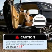 Dog Steps For Car And SUV 5-Step Foldable Pet Stairs For Large Dogs, Non-Slip Heavy-Duty Plastic Dog Stairs, Lightweight And Portable Vehicle Access, Great Alternative To Dog Ramp For Truck - Black - View 7