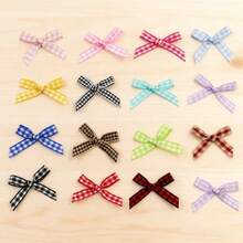 (100pcs/Pack) 3.5cm Plaid Colorful Mini Bows Ribbon Bows Gift Box Wedding Candy Box Packaging Decoration Handmade Hair Accessories - Multicolor - View 10