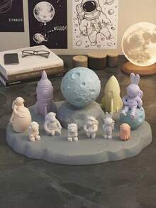 Molde de Vela de Silicone de Foguete Espacial e Astronauta, Vela de Aromaterapia DIY, Sabonete, Bálsamo, Molde de Resina Epóxi, Pode Fazer Decoração de Mesa e Carro, Artesanato Feito à Mão, Adequado como Presente para Amigos, Decoração de Casa e Presente de Feriado, Molde de Silicone, Molde de Resina, Molde de Gesso - Vários estilos - Visão 3
