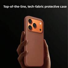 Luxury Tech Woven Magnetic Case Compatible With Iphone 17 ProMax 16Pro 15 Plus 14 13 12 11 Anti Slip Shockproof Wireless Charging Cover - Blue - View 8
