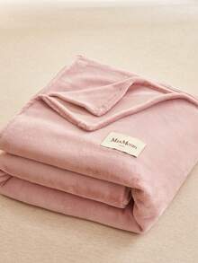 1pc Solid Color Milk Velvet Bed Sheet, Lightweight Soft Comfortable Bedding, Can Be Used As Bed Cover, Bed Sheet, Blanket, Suitable For Dorm, Bedroom Home Use, Multiple Purposes, Multiple Size Options - Rusty Rose - View 5