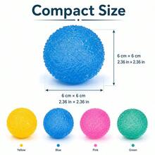 1pc Taba Frosted Texture Grass Ball Squeeze Toy, Slow Rebound Maltose Gel Fidget Toy, Soft Lightweight Portable Relax Toy, Sensory Stress Relief Toy, Perfect Back To School Christmas Halloween Thanksgiving New Year Gift For Kids - Multicolor - View 9