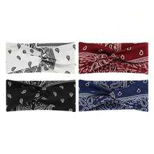 1-4pcs Paisley Print Knotted Wide Headband, Bohemian Style, For Casual Daily, Fitness, Shopping, And Beach Vacations. - Multicolor - View 14