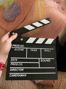 Photography Prop Movie Clapperboard, Unique Desktop Decor, Room Decoration, Home Decor, Holiday Decoration, Suitable For Indoor And Outdoor Use, Perfect For Lively Party Atmosphere And Simulating Movie Director Filming Scene - Classic Style - View 9