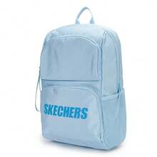 Skechers 男女通用大容量多隔層牛津布簡約字母印花雙肩包電腦包，31*17.5*45cm - 淺藍色 - 查看 3