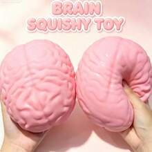 Tachimi 1 Peça Novo Brinquedo de Apertar Gigante Extra Grande em Forma de Cérebro para Alívio do Estresse - Bola de Gelatina de Cérebro com Rebote Lento para Apertar para Liberação Emocional e Modelagem - Presente de Aniversário - Presente Ideal - Presente - Presente - Brinquedo de Apertar - Essencial para Alívio do Estresse - Multicolorido - Visão 4