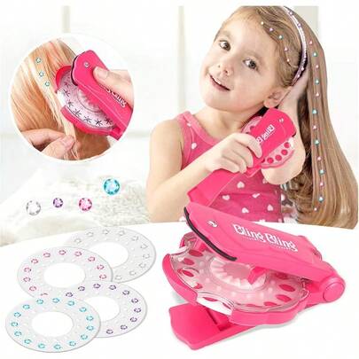 KUPETO Regalos para Niñas Navideños Cumpleaños Bling Bling Cabello, Juguetes para Niñas, Joyería Cosplay para Niña Navidad Gema Stamper, Desarrollar la Creatividad y las Habilidades Prácticas de Niña