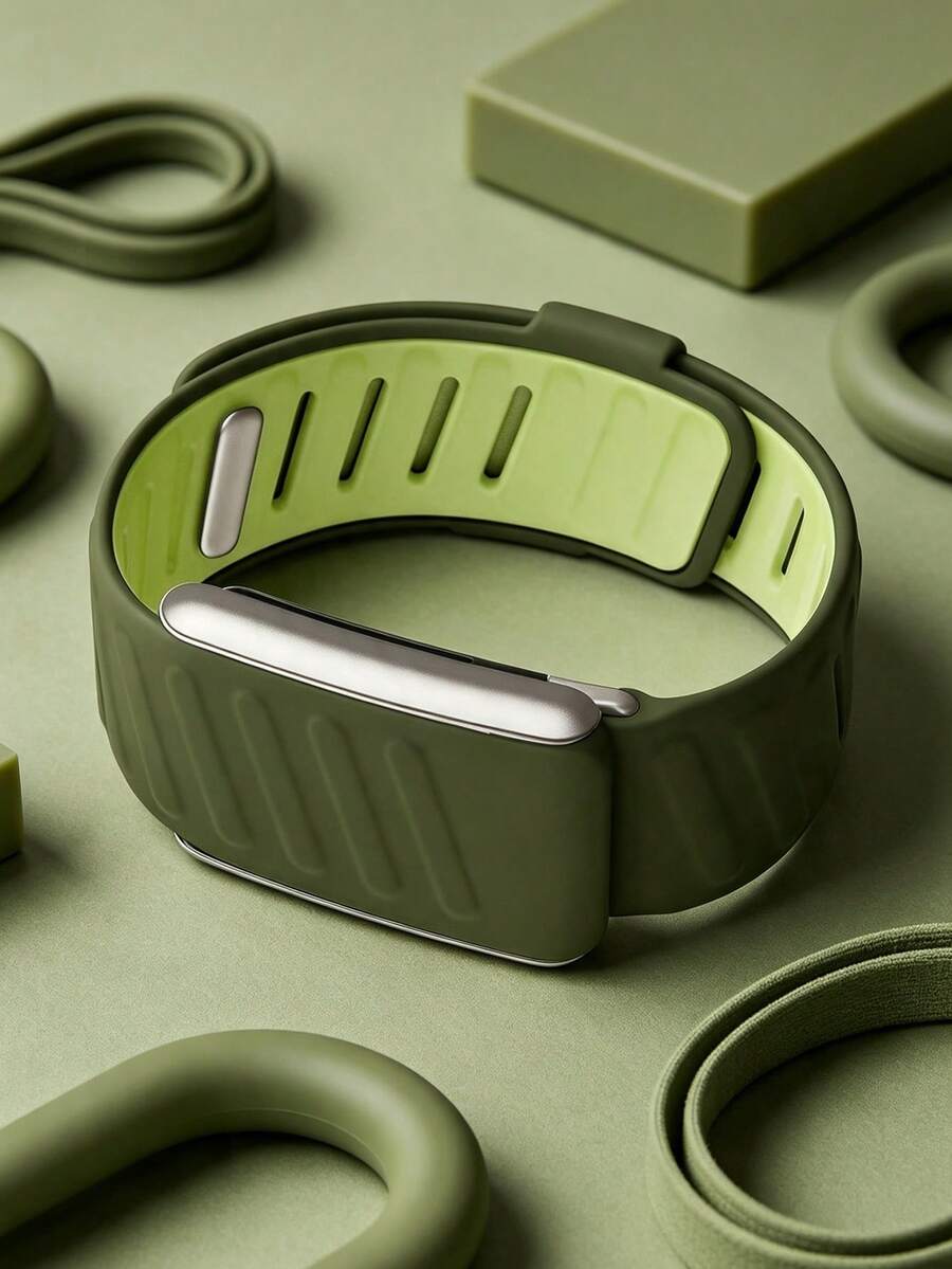 5.0/MG SportFlex – ECG Wrist Band, Soft-Touch Silicone, Waterproof And Sweatproof, 5.0 Compatible - Olive Green - View 1
