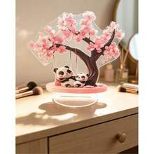 1pc 2D Flat Pink Panda And Cherry Blossom Tree Desktop Decor, Suitable For Decorating Restaurant, Kitchen, Living Room, Office, Cafe, Holiday, Party, Etc., Perfect As A Direct Gift For Mother's Day And Friends - Multicolor - View 8