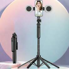 70-Inch Wireless Selfie Stick With Remote Control, Portable Foldable Tripod Stand For Smartphone Vlog Shooting And Recording, Selfie Accessory For Summer Vacation, Travel, Outdoor Activities, Live Streaming - Black - View 13
