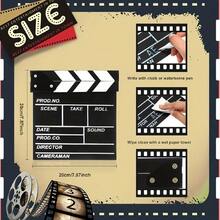 1pc Wooden Movie Clapperboard, Movie Clapperboard Accessory - Creative Desktop Decor, Photo Prop, Room Decoration, Home Decor, Holiday Decoration, Suitable For Indoor And Outdoor Use - A - View 7