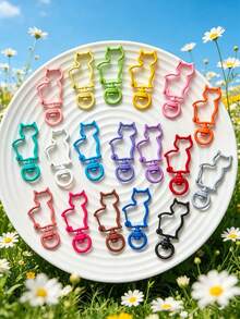 10/100pcs Multi-Color Metal Lobster Clasp Keychain, Classic Hook Chain Suitable For Jewelry Making Pendant Accessories - Keychain - View 12