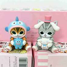 1pc Limited Mofusand Shark Cat Co-Branded Display Models, Kawaii Cartoon Character Blind Box. Premium Vinyl Desk Ornaments, Random Styles, Thoughtful Seasonal Gift For Fans, Relatives And Companions.(Stochastic Style) - Multicolor - View 3