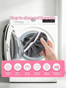 1/3/5pcs Grey Ultra Absorbent Reusable Mop Cloth, Cleaning Products Tools, Home Essentials, Bathroom/Kitchen, Suitable For Dry/Wet Cleaning, Compatible With Most Flat Mops, Easy To Replace Mop Pad Mops Cleaning Floors, Mop Head Not Included - Multi-color - View 4