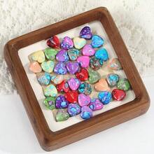 100/300/500pcs Acrylic Random Mixed Color Heart Beads Loose Beads For DIY Handmade Bracelets, Necklaces, Keychains, Bag Charms, Pen Caps Decoration And Other Accessories - Multicolor - View 2