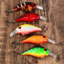 5pcs Long Lip Rock Road Lure Set, Floating Crankbait Deep Diving Hard Bait, Bass & Perch Deep Water Lure Combo - Multicolor - View 1