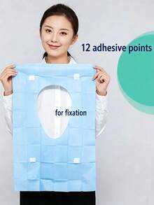 10/20/30/50pcs Disposable Toilet Seat Covers, Suitable For Adults And Children, Waterproof Portable Travel Toilet Seat Covers, Portable Packaging, Suitable For Travel, Hotel Stays, Also Perfect For Father's Day, Mother's Day, Halloween, Christmas, Party, Back To School, Birthday And Other Holiday Bathroom Use, - Blue - View 8