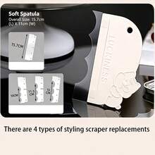2/5pcs Detachable Plastic Butter Scrapers, Hollow Design, Hangable, Suitable For Cake Frosting, Comes With Different Size Scrapers Baking Tools - Multicolor - View 11