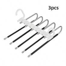 1/2/3pcs Upgraded 5/9-Tier Pants Rack, Space-Saving Non-Slip Multi-Function Hanger Rack, S-Shaped Wardrobe Storage Rack With Hooks, Suitable For Leggings, Trousers And Clothing Stores. Easter Gift, Mother's Day Gift - Green multifunctional trouser hanger - View 17